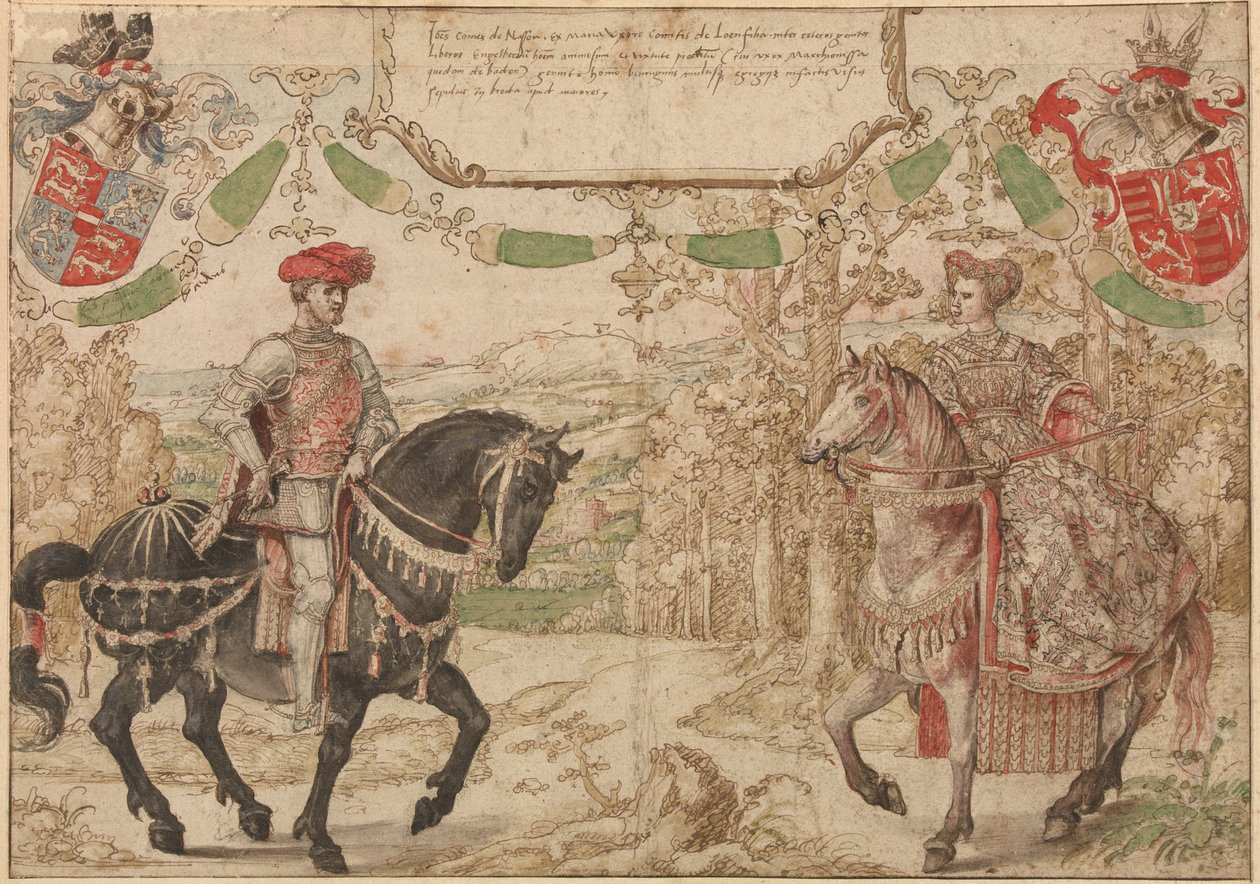 IV. Jan Johann nassaui gróf és felesége, Maria, Loon és Heinsberg grófnője, 1530 körül alkotó: Bernard van Orley