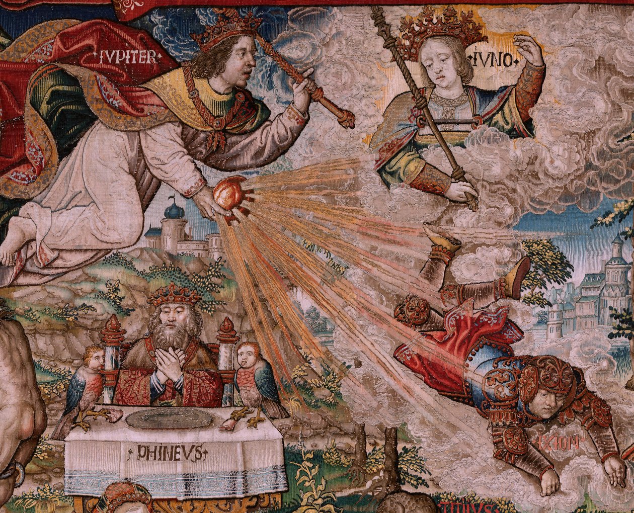 Flamand kárpit. A kitüntetések sorozat. Igazságszolgáltatás (La Justicia, Los Honores). Kilencedik kárpit a sorozatban. Modell karikaturisták Bernard van Orley és Jan Gossaert (Mabuse) köréből. Gyártás Pieter van Aelst, Brüsszel. 1550 körül. Szövet Arany,  alkotó: Bernard van Orley
