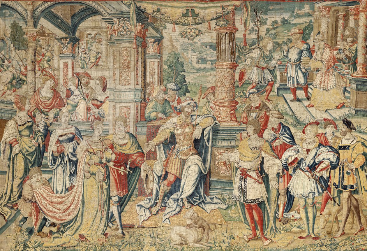 Dávid történetének sorozata, 1525 körül (selyem és gyapjú) alkotó: Bernard van Orley