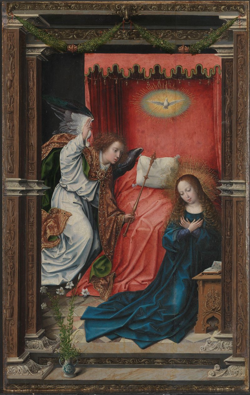 Az Angyali üdvözlet, 1518 körül (olaj, panel) alkotó: Bernard van Orley