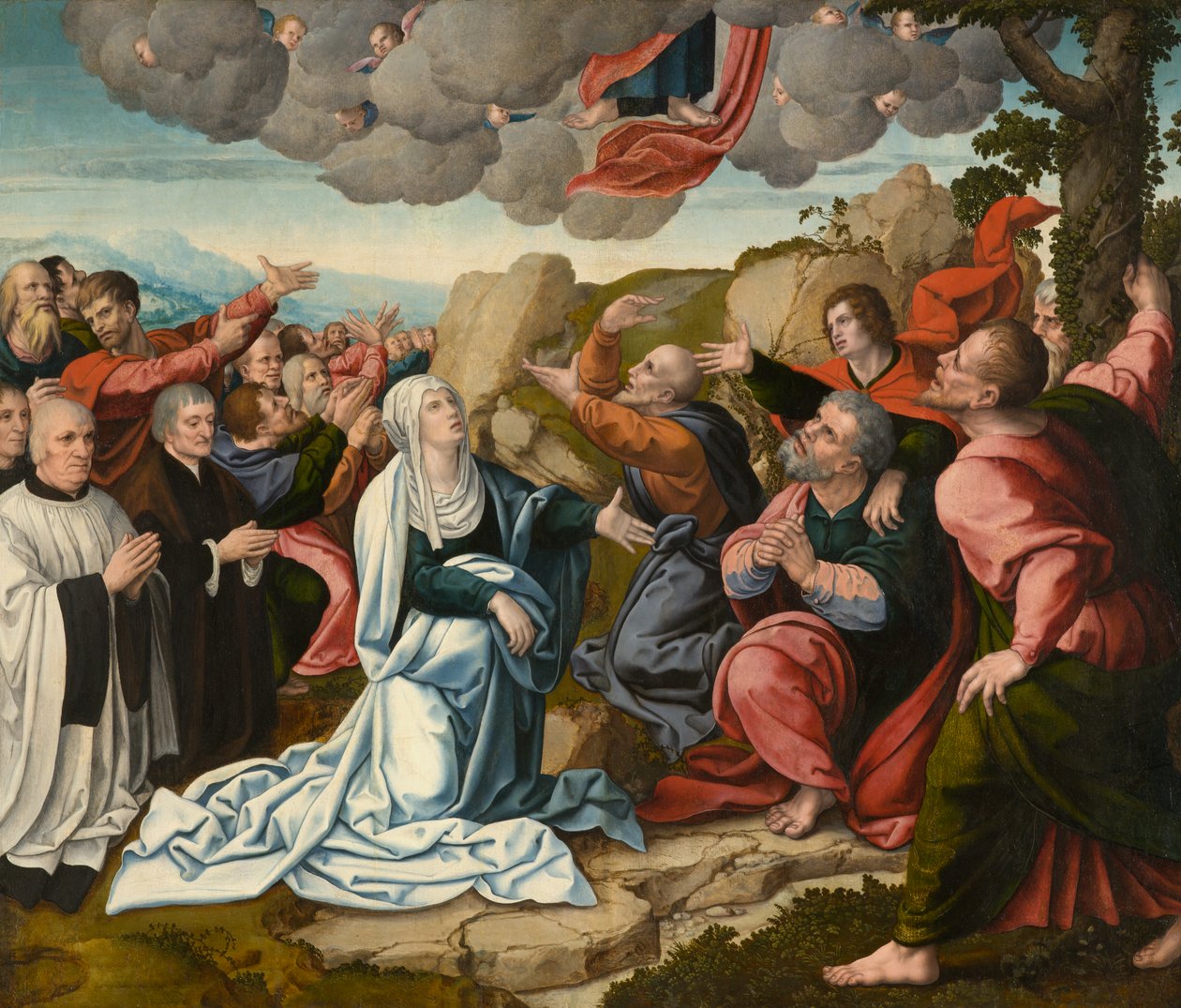 The Ascension, 1530 körül (olaj a panelen) alkotó: Bernard van Orley