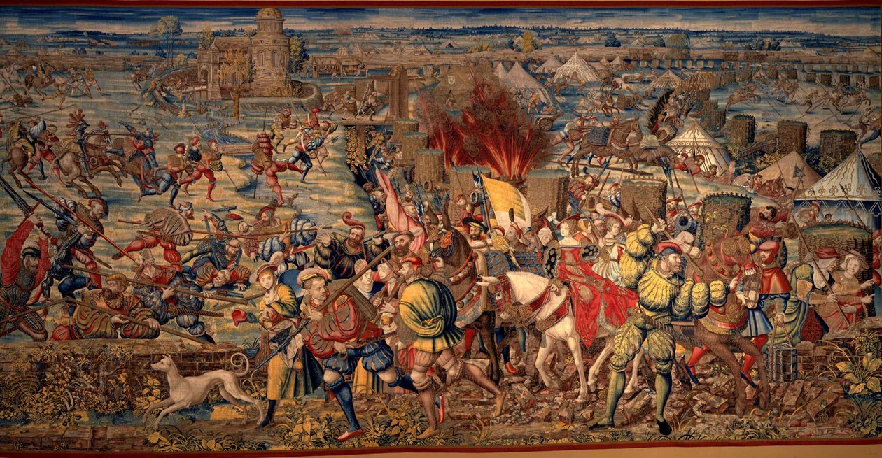 A páviai csata, 1530 körül. alkotó: Bernard van Orley