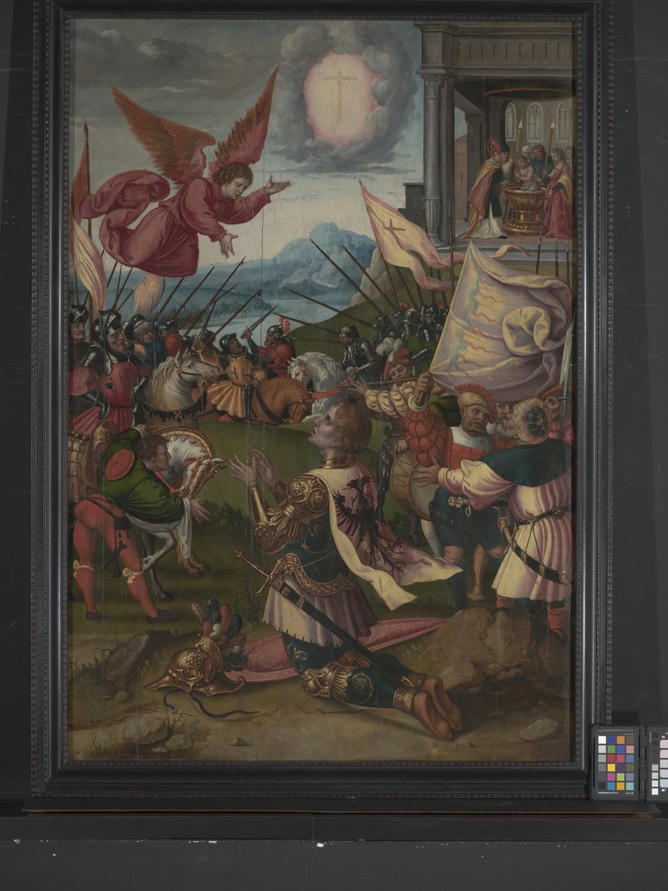 Konstantin megtérése (olaj a fára) alkotó: Bernard van Orley