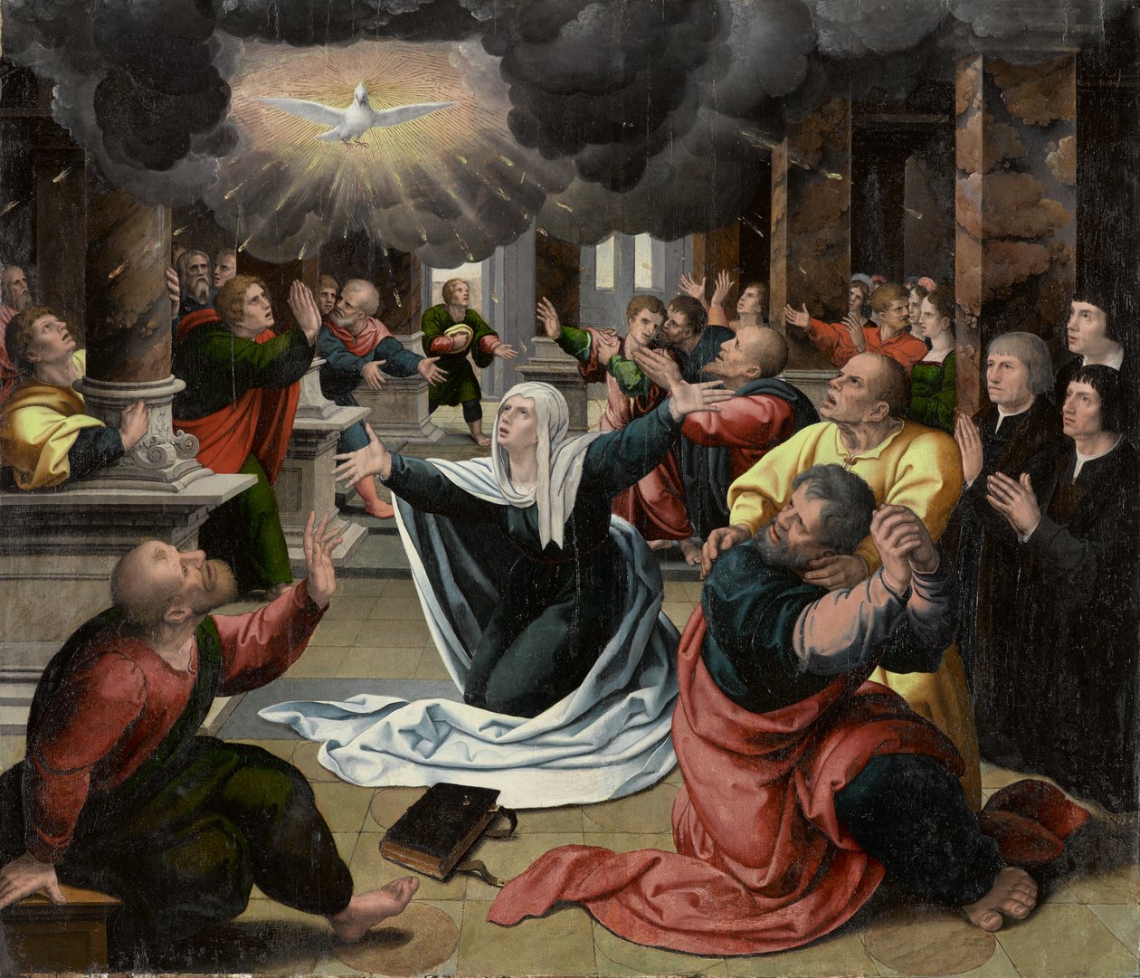 Pünkösd, 1530 körül (olaj, panel) alkotó: Bernard van Orley