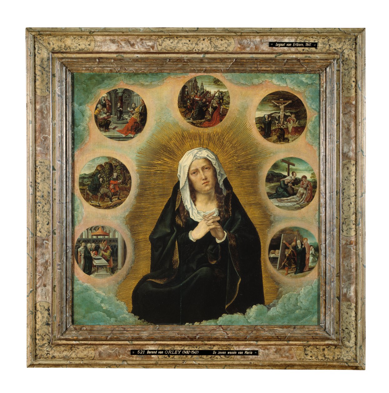 Mária hét fájdalma (olaj, panel) alkotó: Bernard van Orley