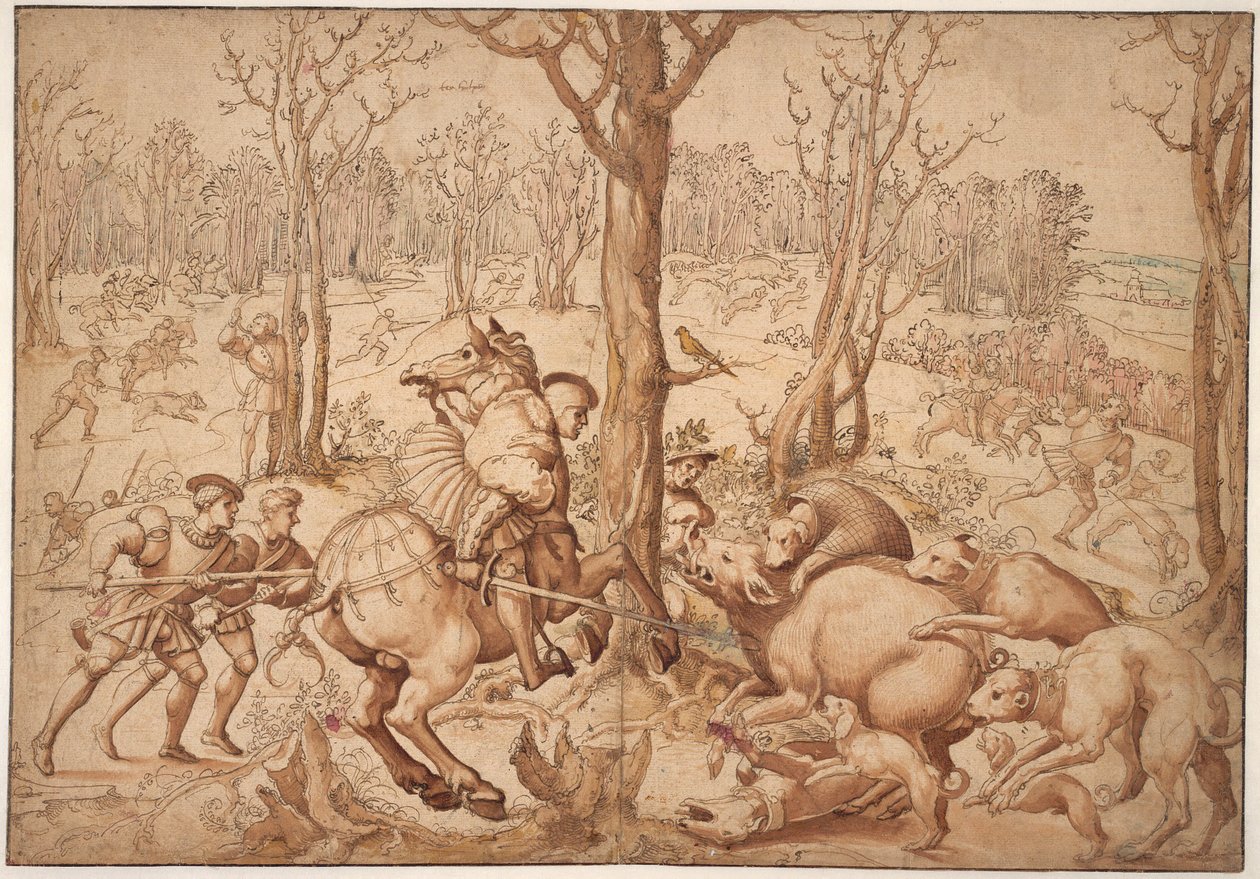 A vaddisznó vadászat alkotó: Bernard van Orley