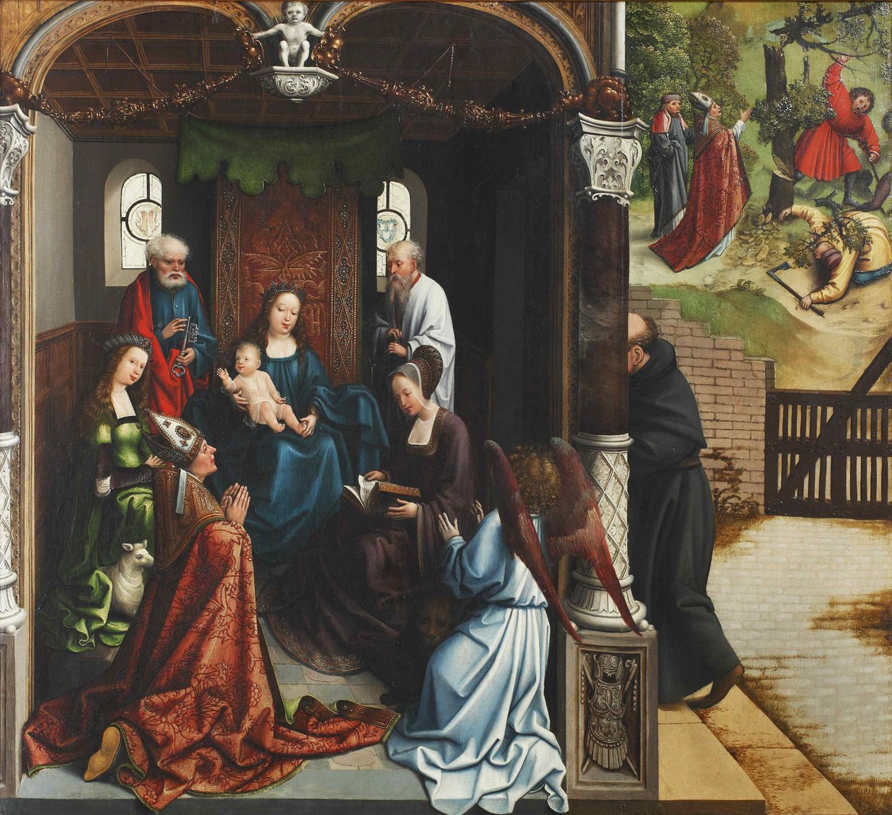 Szent Márton által imádott Szűz és Gyermek, 1514. alkotó: Bernard van Orley