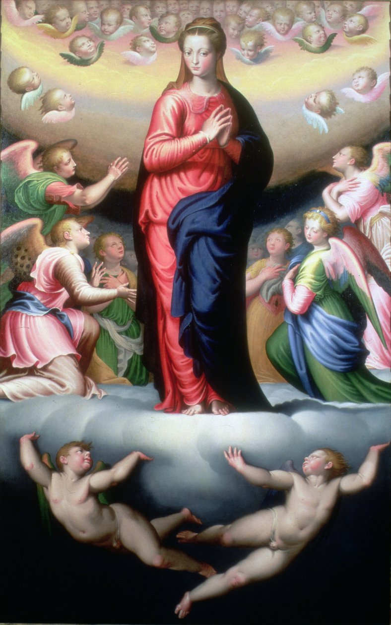 Madonna a dicsőségben alkotó: Bernardino Campi
