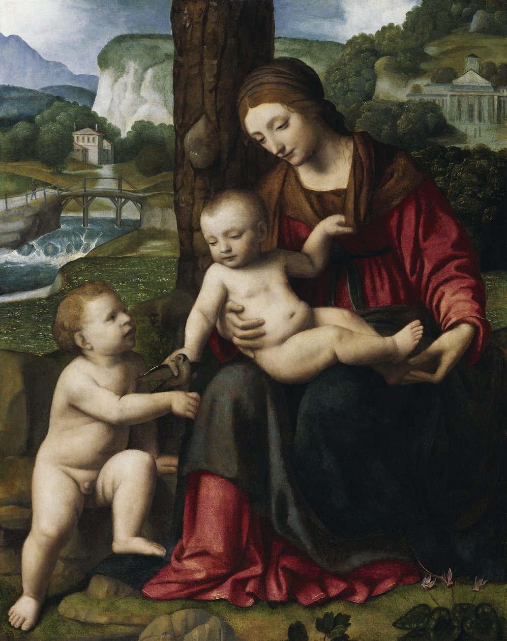 Madonna Gyermekkel és San Giovannino alkotó: Bernardino Luini