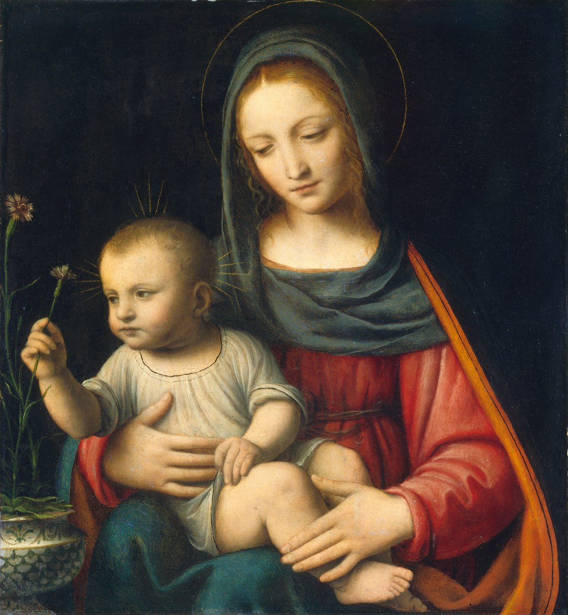 A szegfű Madonnája, 1515 körül alkotó: Bernardino Luini