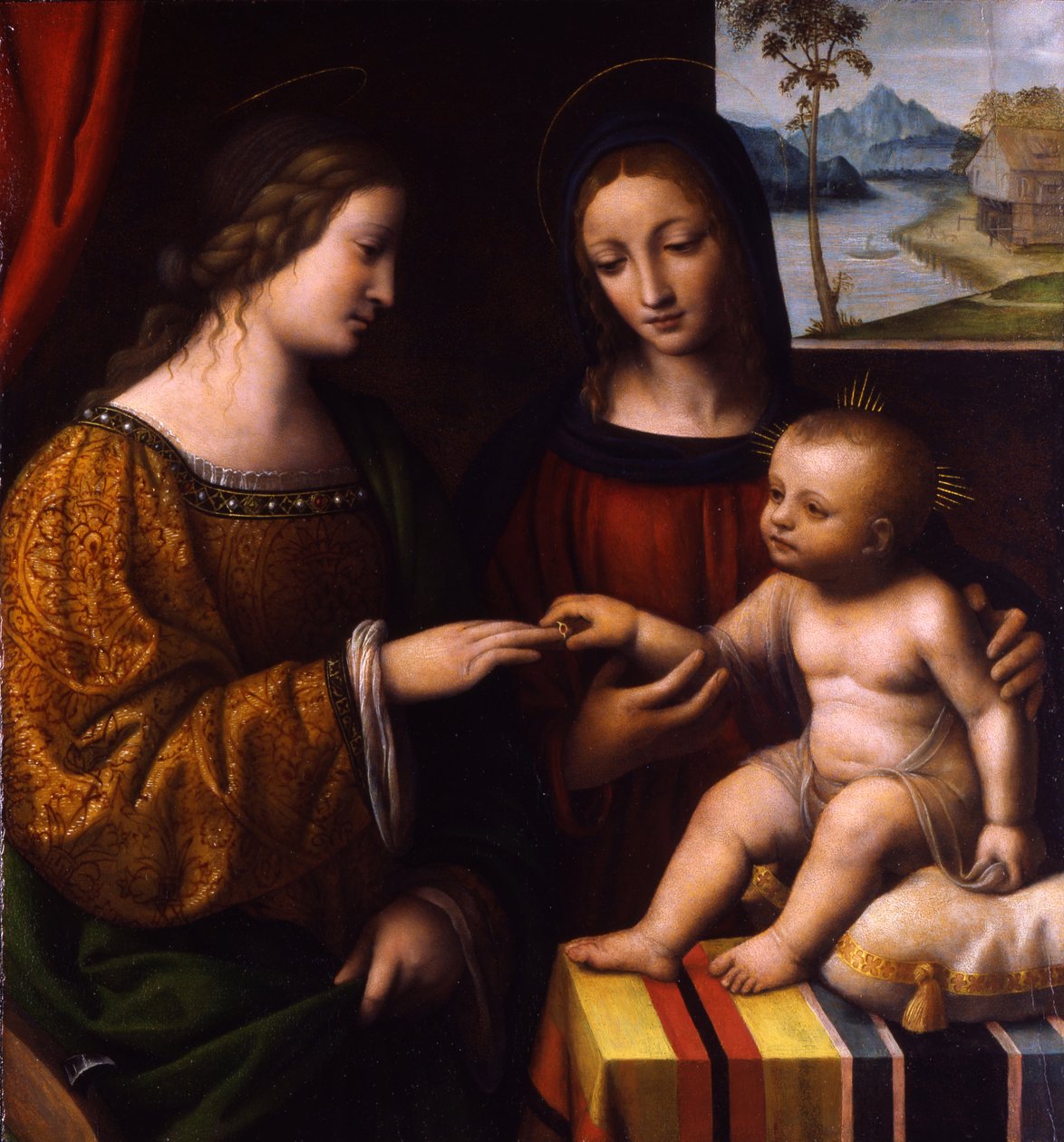 Szent Katalin misztikus házassága alkotó: Bernardino Luini