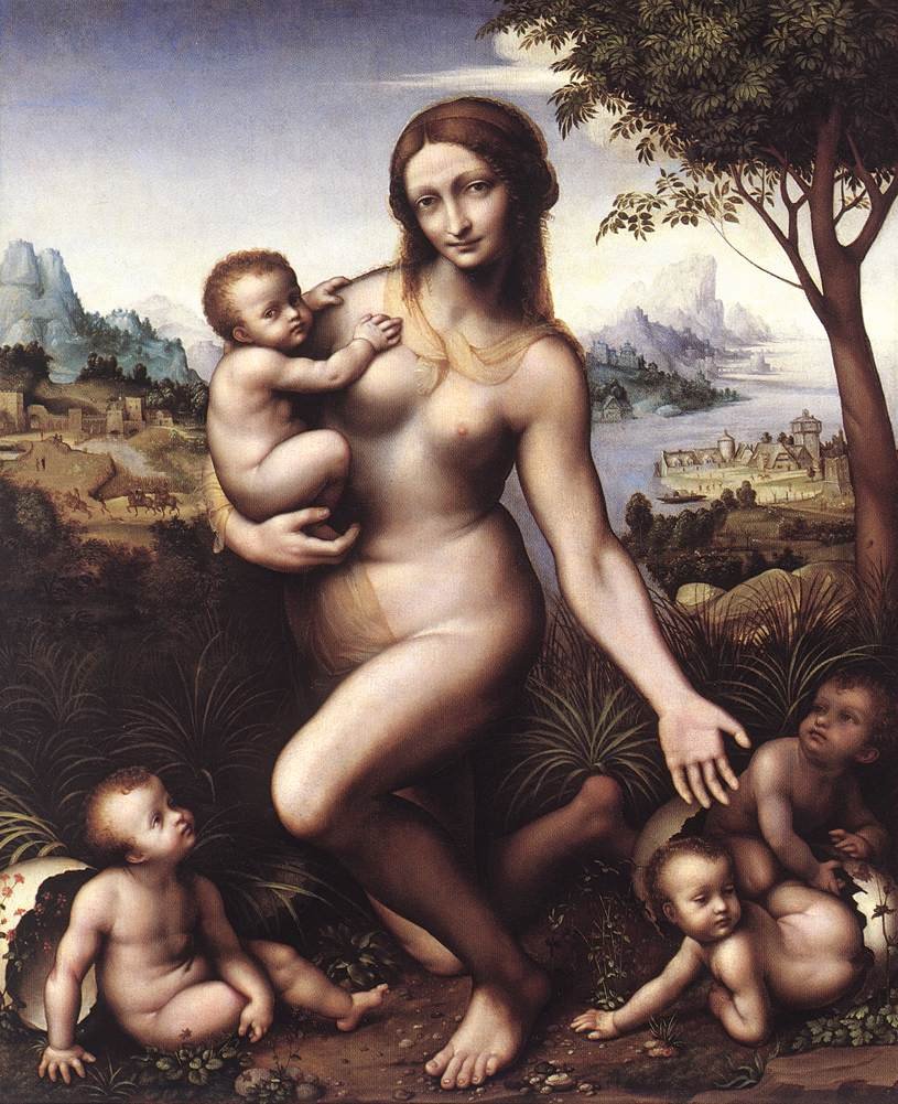 Leda a gyermekeikkel alkotó: Bernardino Marchiselli