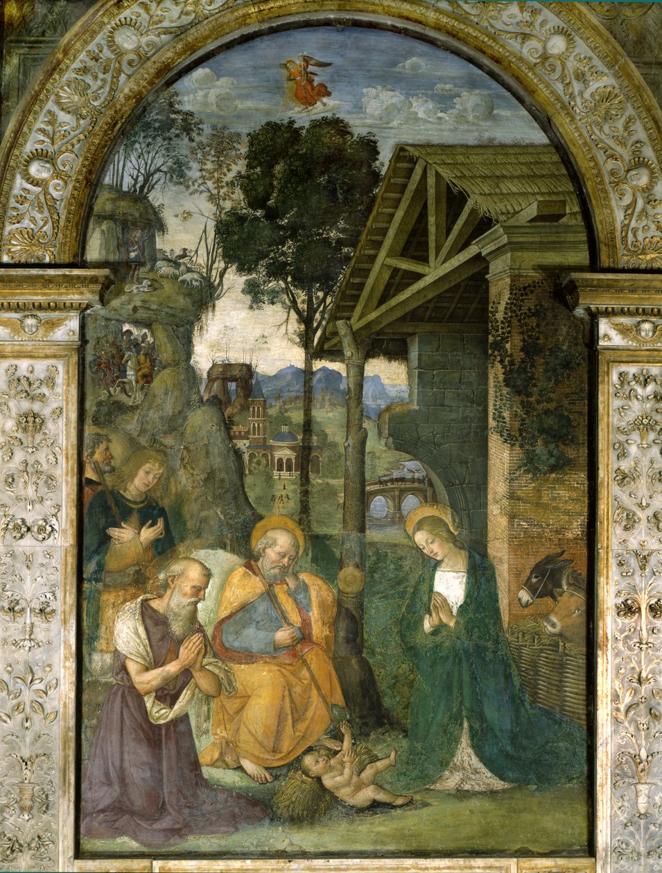 Születés, 1484-92 körül alkotó: Bernardino di Betto Pinturicchio