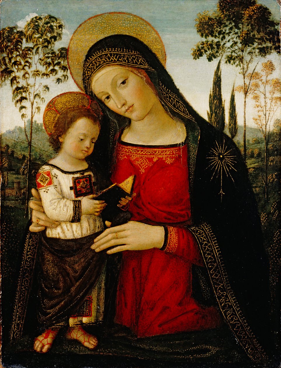 Madonna és gyermek, 1490-1495 körül (tempera a panelen) alkotó: Bernardino di Betto Pinturicchio