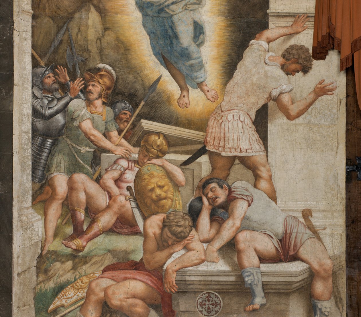 Counterfaccata, Bernardino Gatti, Feltámadás 1529, Részlet alkotó: Bernardino Gatti