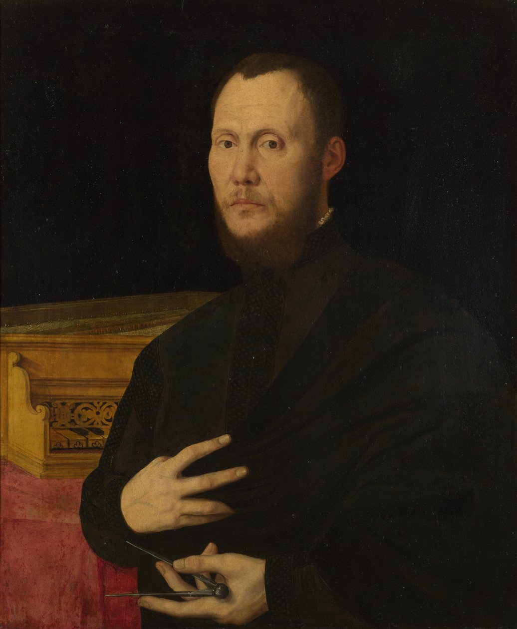Zenész portréja, c. 1565 alkotó: Bernardino Campi
