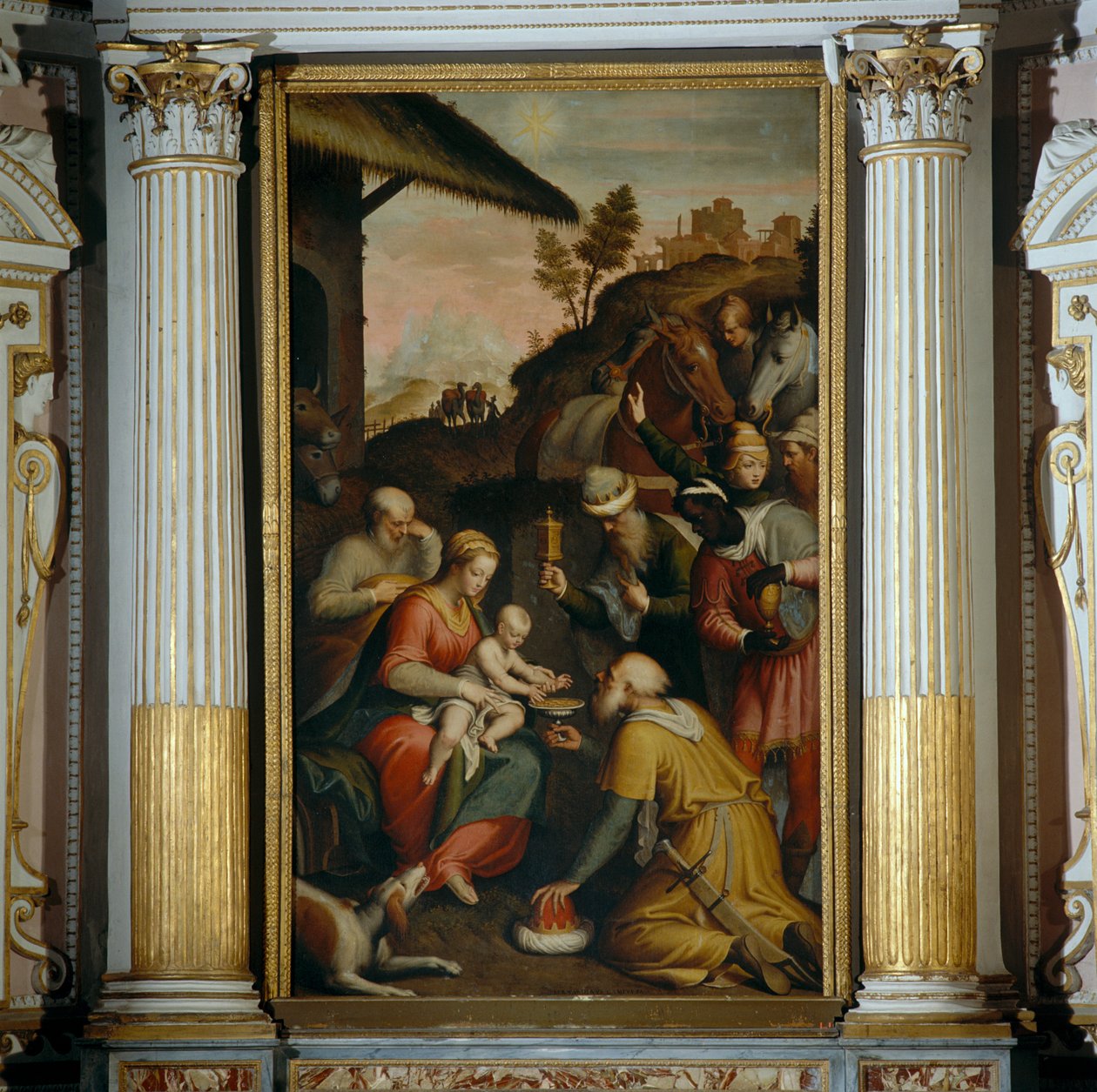 A bölcsek imádása alkotó: Bernardino Campi