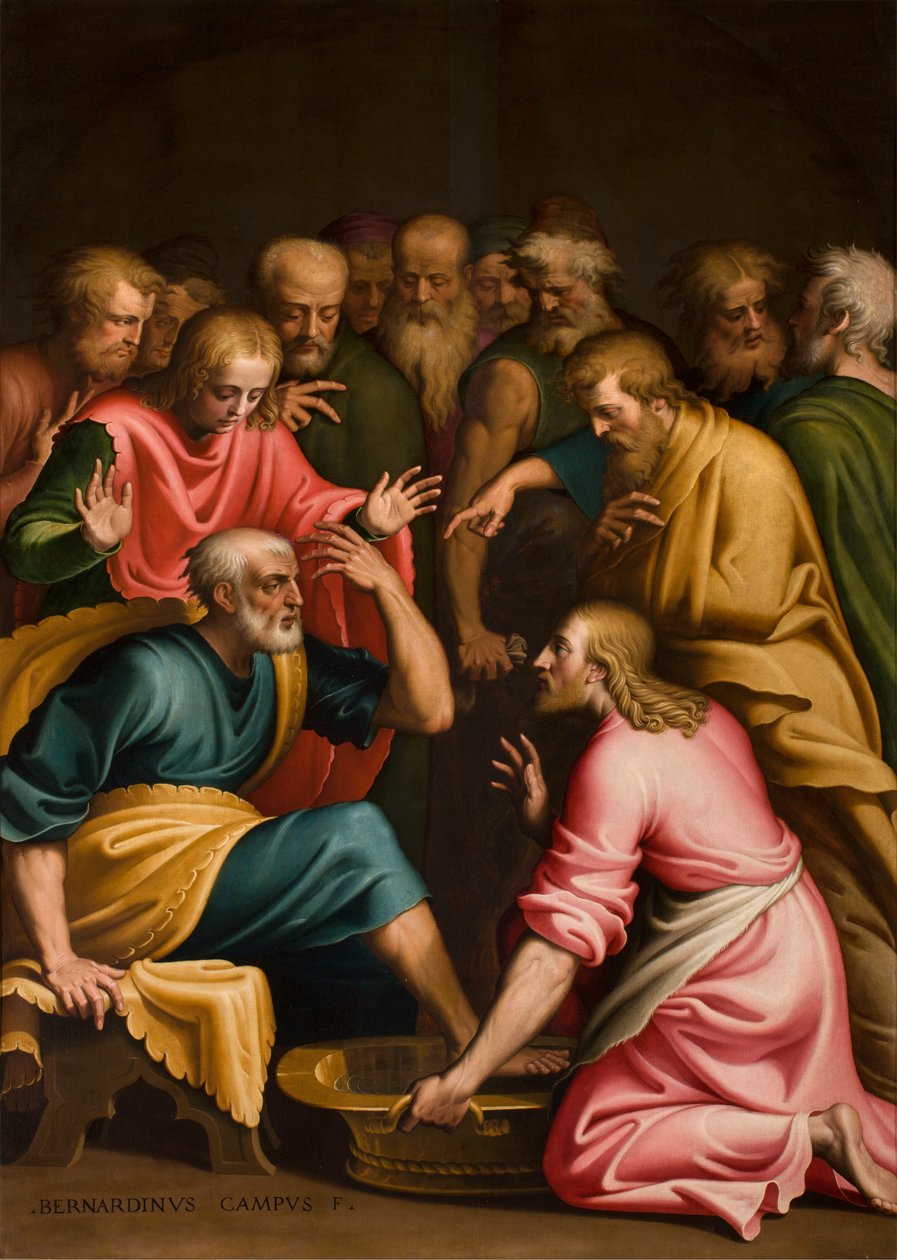 A lábak mosása alkotó: Bernardino Campi