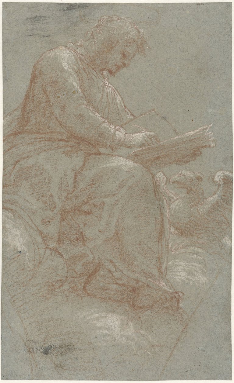 Szent János írás a felhőkre alkotó: Bernardino Lanino (possibly)