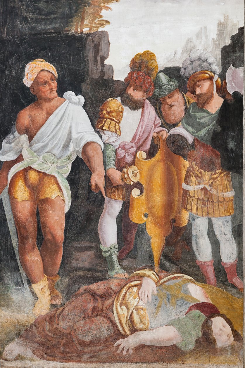 Részlet Szent Katalin vértanúságáról (freskó) alkotó: Bernardino Lanino