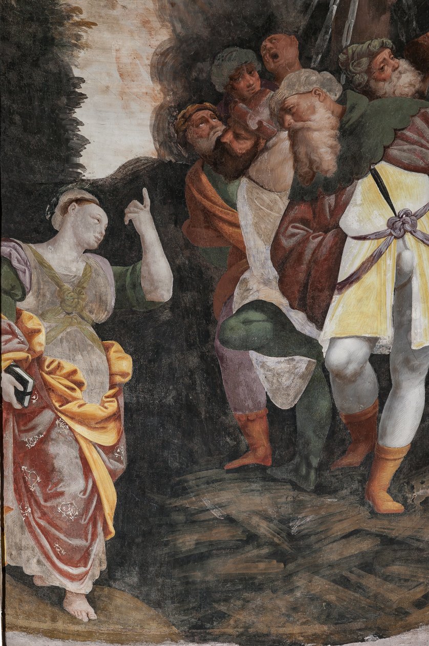 Részlet Szent Katalin vértanúságáról (freskó) alkotó: Bernardino Lanino
