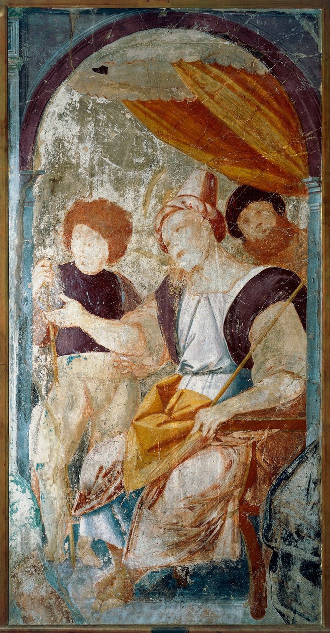 Olaszország, Varallo, A zászlózás festményrészlete alkotó: Bernardino Lanino