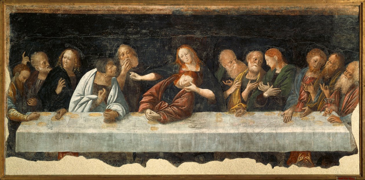 Olaszország, Vercelli, Utolsó vacsora festmény alkotó: Bernardino Lanino
