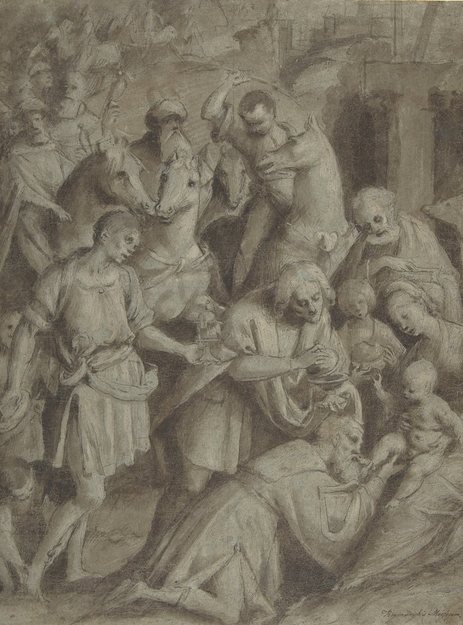 A mágusok imádása, 1553. alkotó: Bernardino Lanino
