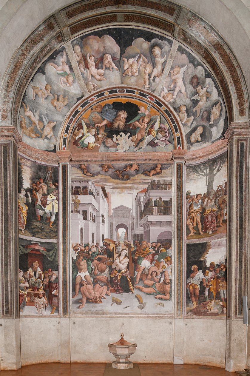 Szent Katalin vértanúsága (freskó) alkotó: Bernardino Lanino