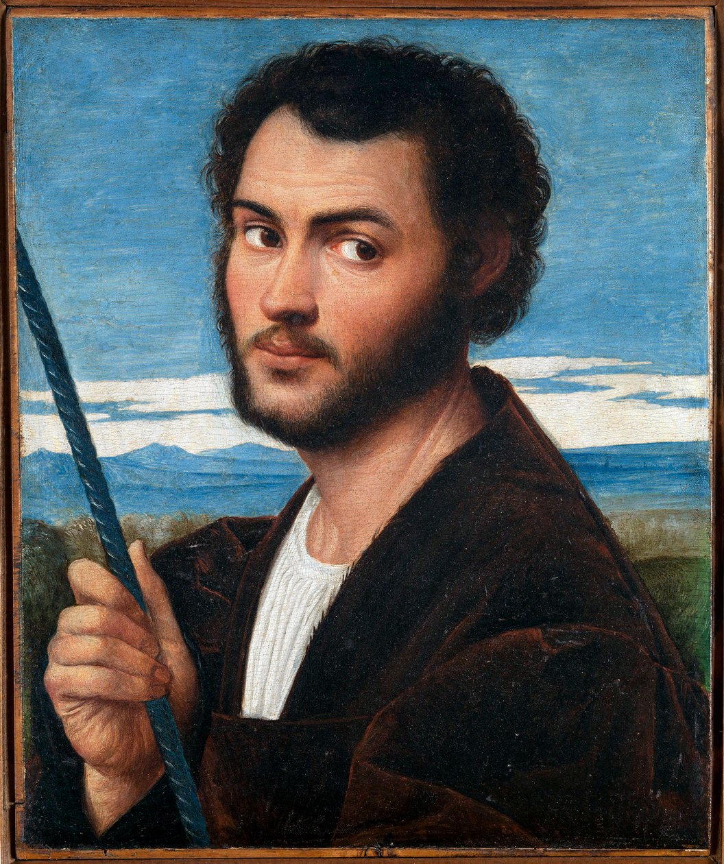 Egy férfi portréja par Licinio, Bernardino (kb. 1489-kb. 1565). Olaj, vászon, méret: 32x25,5, 16. század első fele, Fondazione Cini, Venezia alkotó: Bernardino Licinio