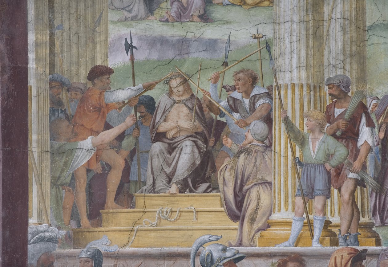 Krisztus szenvedésének és keresztre feszítésének részlete alkotó: Bernardino Luini