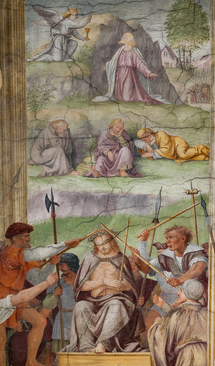 Krisztus szenvedésének és keresztre feszítésének részlete alkotó: Bernardino Luini