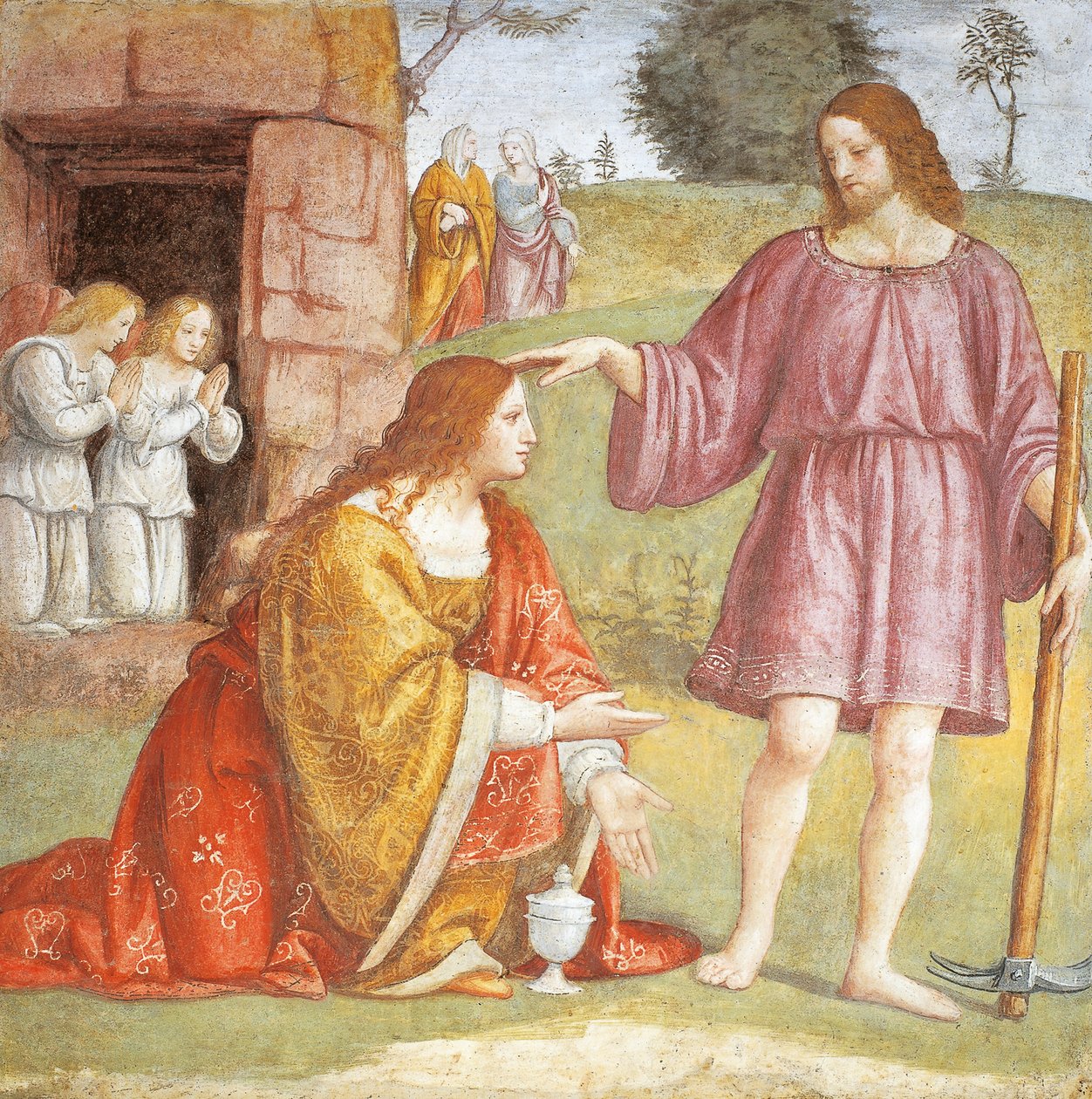 Olaszország, Milánó, Szent Maurice al Monastero Maggiore templom, Mária Magdolnának feltámadott Krisztus alkotó: Bernardino Luini