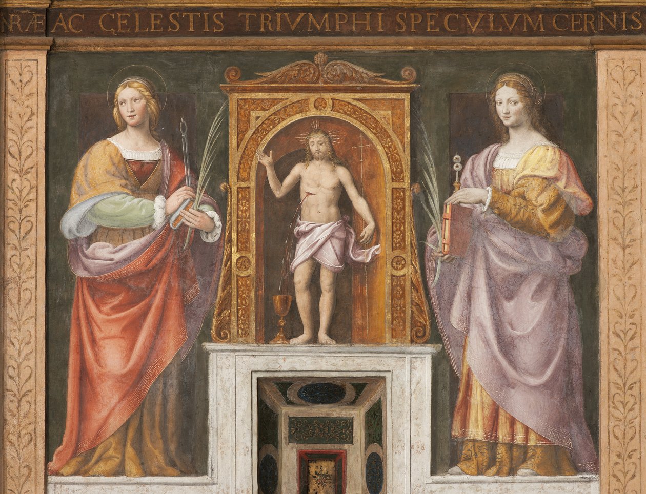 Szent Apollónia és Szent Lúcia, 1522-25 (a 3497192. szám részlete) alkotó: Bernardino Luini