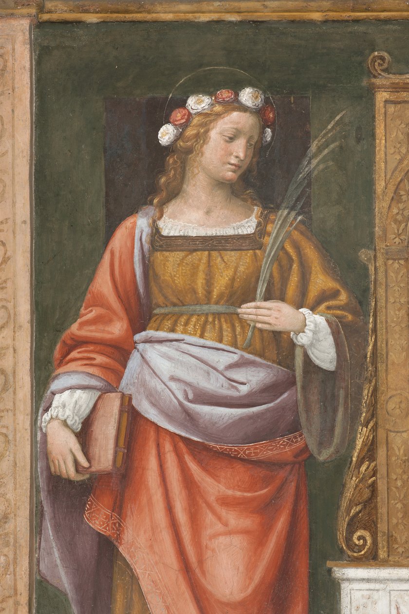 Saint Rose (freskó) (3497195 részlet) alkotó: Bernardino Luini