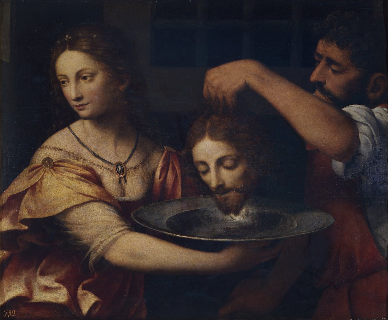 Salome megkapja Keresztelő János fejét alkotó: Bernardino Luini