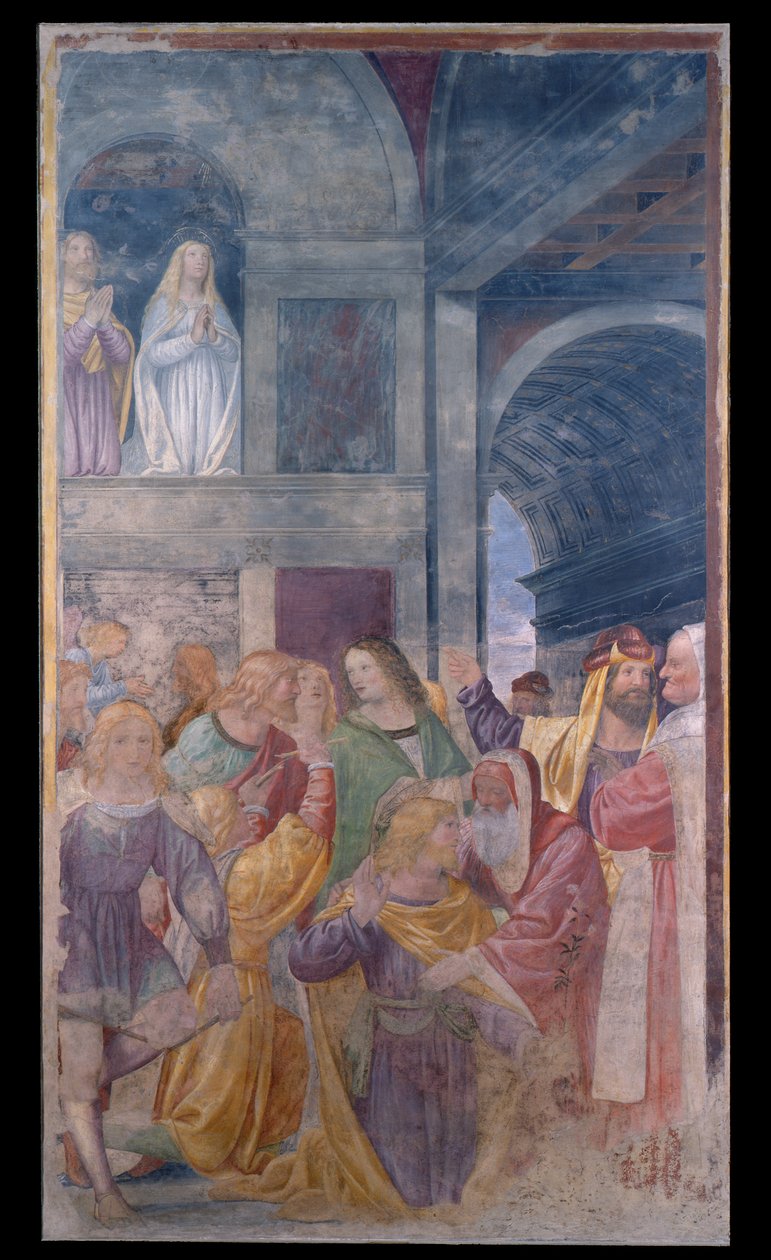 Szent Józsefet a Szűz Vőlegényének választják alkotó: Bernardino Luini