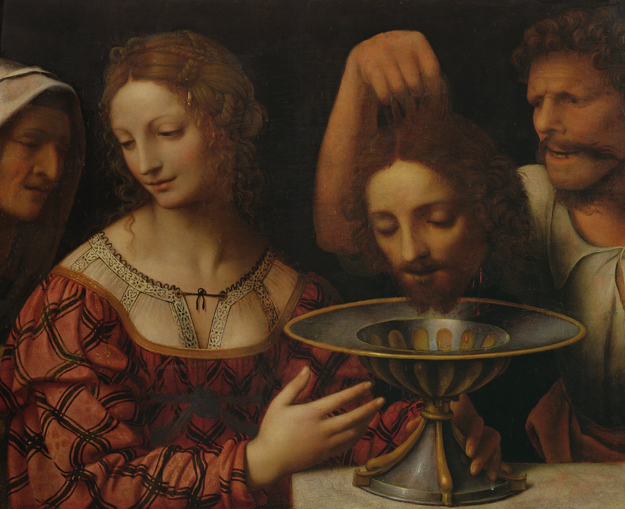 A hóhér, aki Heródiást Keresztelő János fejével ajándékozza meg, 1527 alkotó: Bernardino Luini