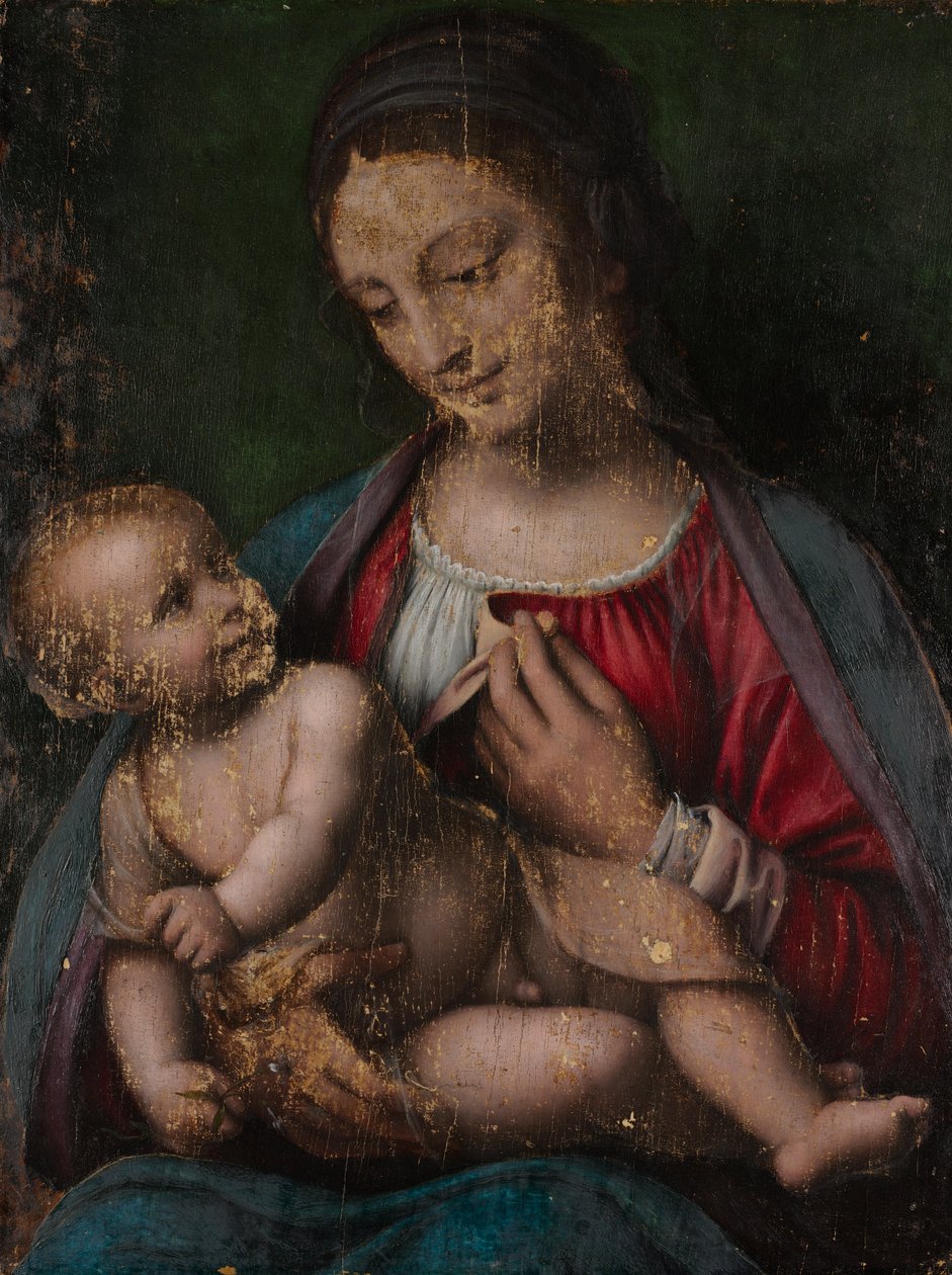 Szűz és gyermek, 1500 körül (olaj, fa) alkotó: Bernardino Luini