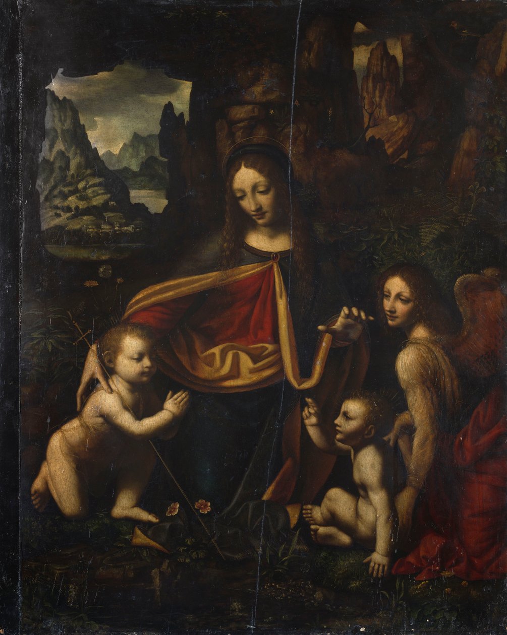 Szűzanya, Bernardino Luini (kb. 1480-kb. 1532), olaj, fa, 865x655 cm, Santa Giustina templom, Affori, Lombardia, Olaszország alkotó: Bernardino Luini