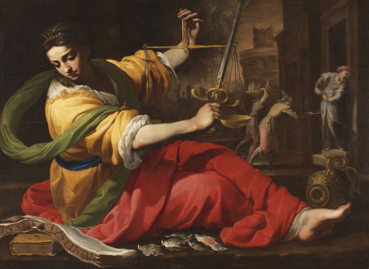 Allegorie de la Justice – Az igazságosság allegóriája, Mei, Bernardino (1612-1676). Olajfestmény alkotó: Bernardino Mei