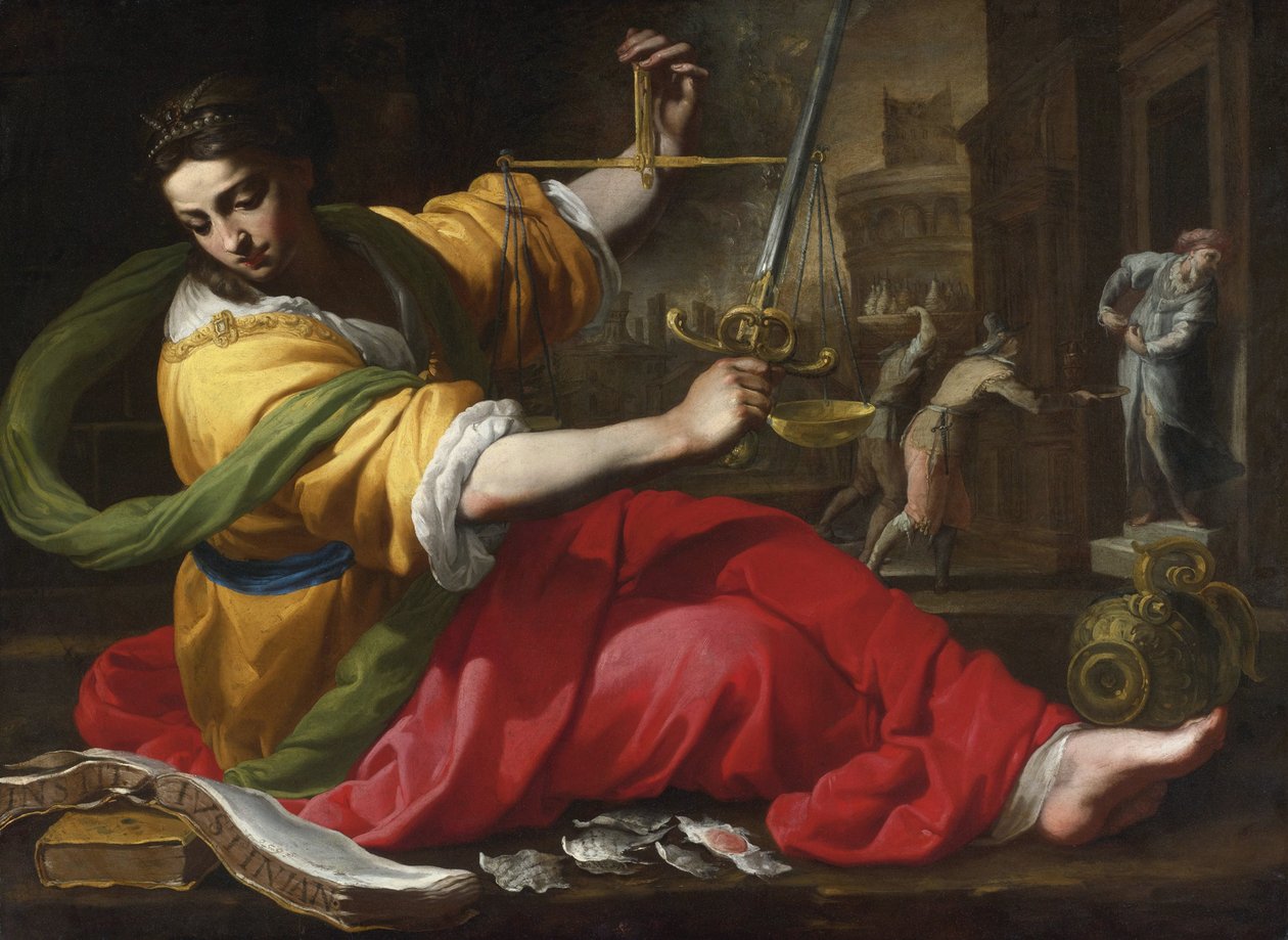 Az igazságosság allegóriája par Mei, Bernardino (1612-1676) alkotó: Bernardino Mei