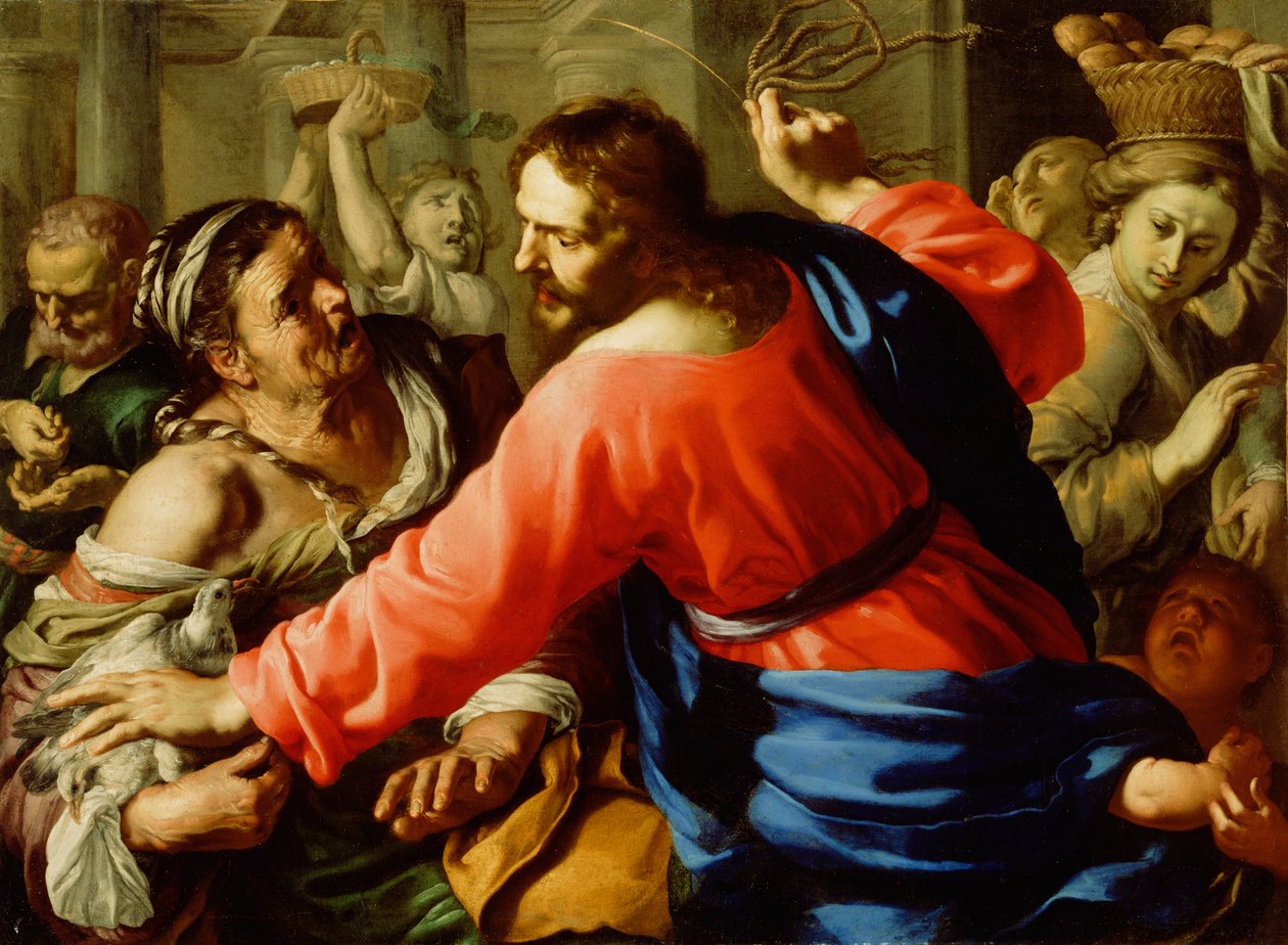 Krisztus megtisztítja a templomot, 1655 körül (olaj, vászon) alkotó: Bernardino Mei