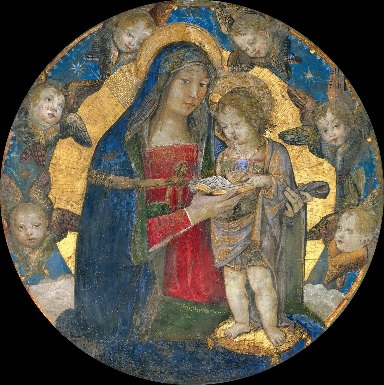 Madonna és gyermek kerubokkal, 1492-1495. alkotó: Bernardino Pinturicchio