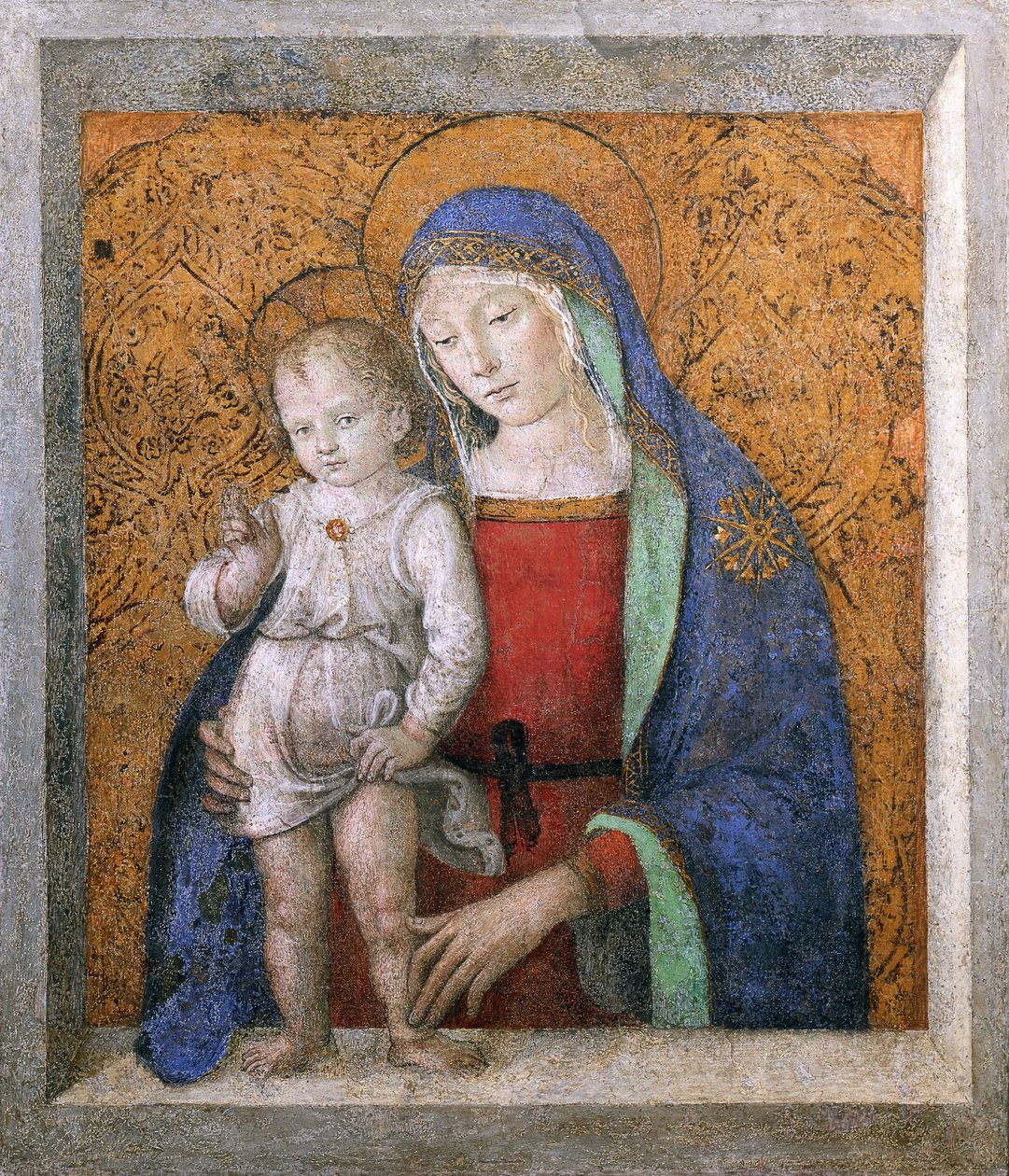 Az ablakpárkány Madonna Az ablakpárkány Madonna c. 1490. alkotó: Bernardino Pinturicchio