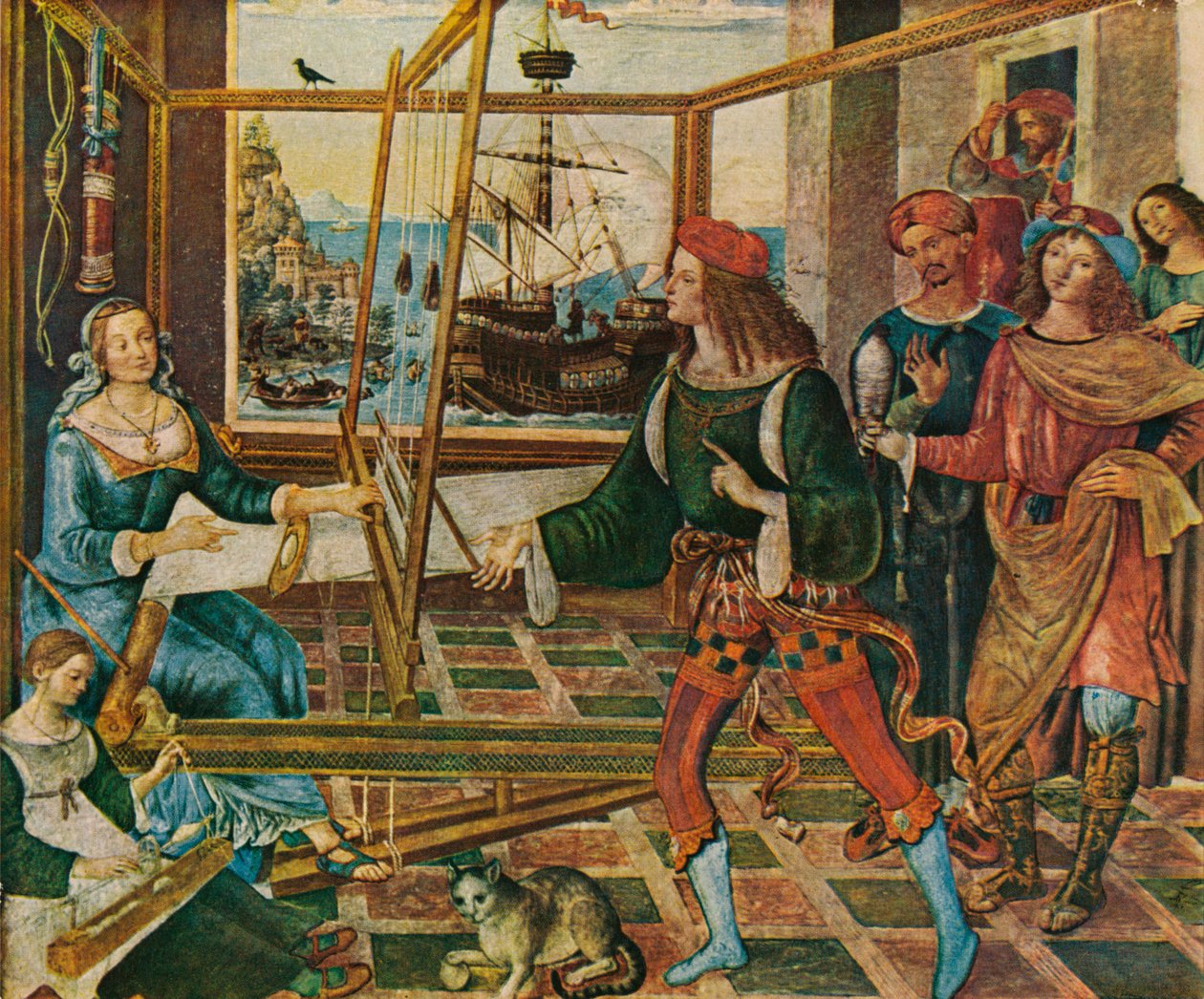 „Pénelope az udvarlókkal”, 1509, 1909 alkotó: Bernardino Pinturicchio
