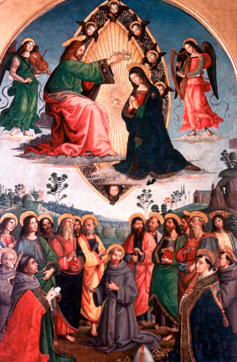„A Szűz koronázása”, c1503 alkotó: Bernardino Pinturicchio