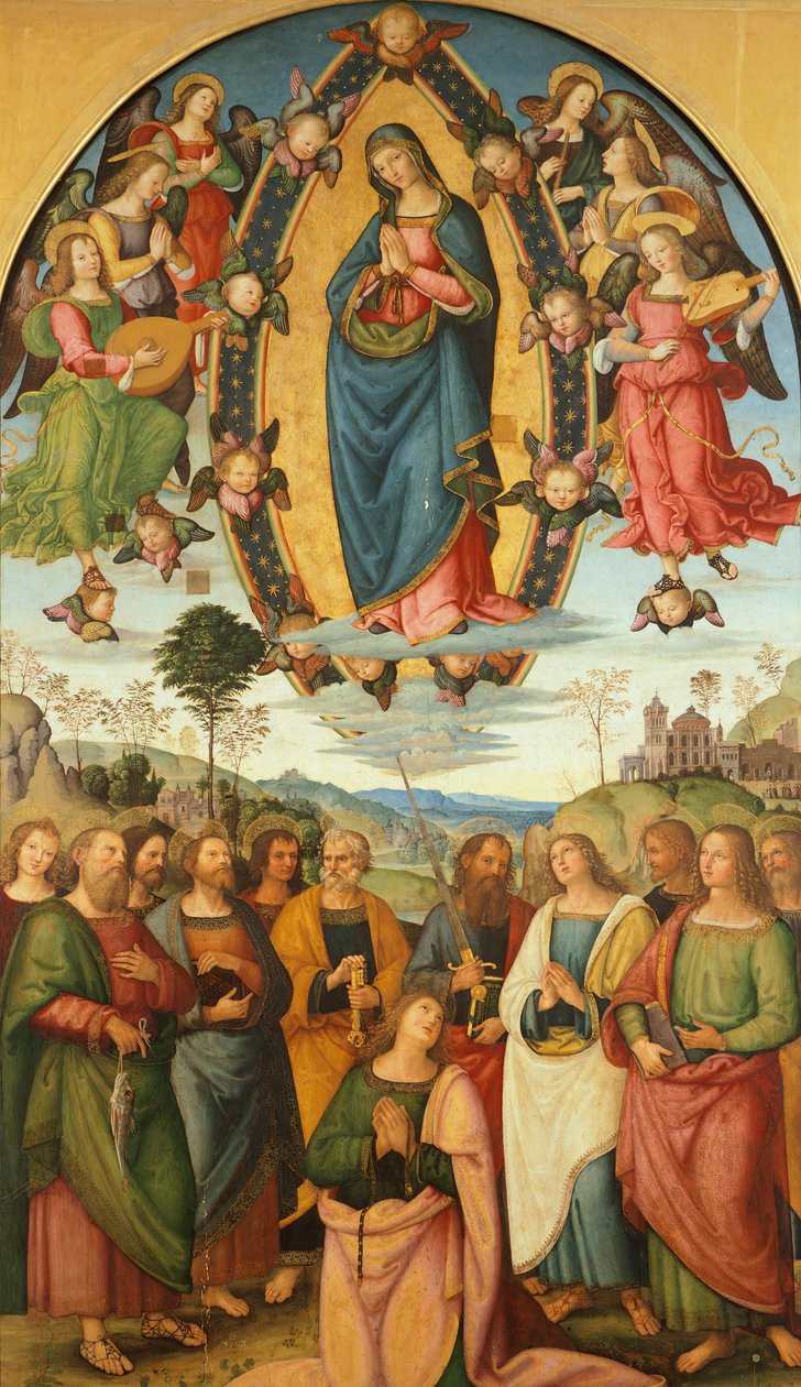 Szűz mennybemenetele, Bernardino Pinturicchio (kb. 1452-1513), alkotó: Bernardino di Betto Pinturicchio