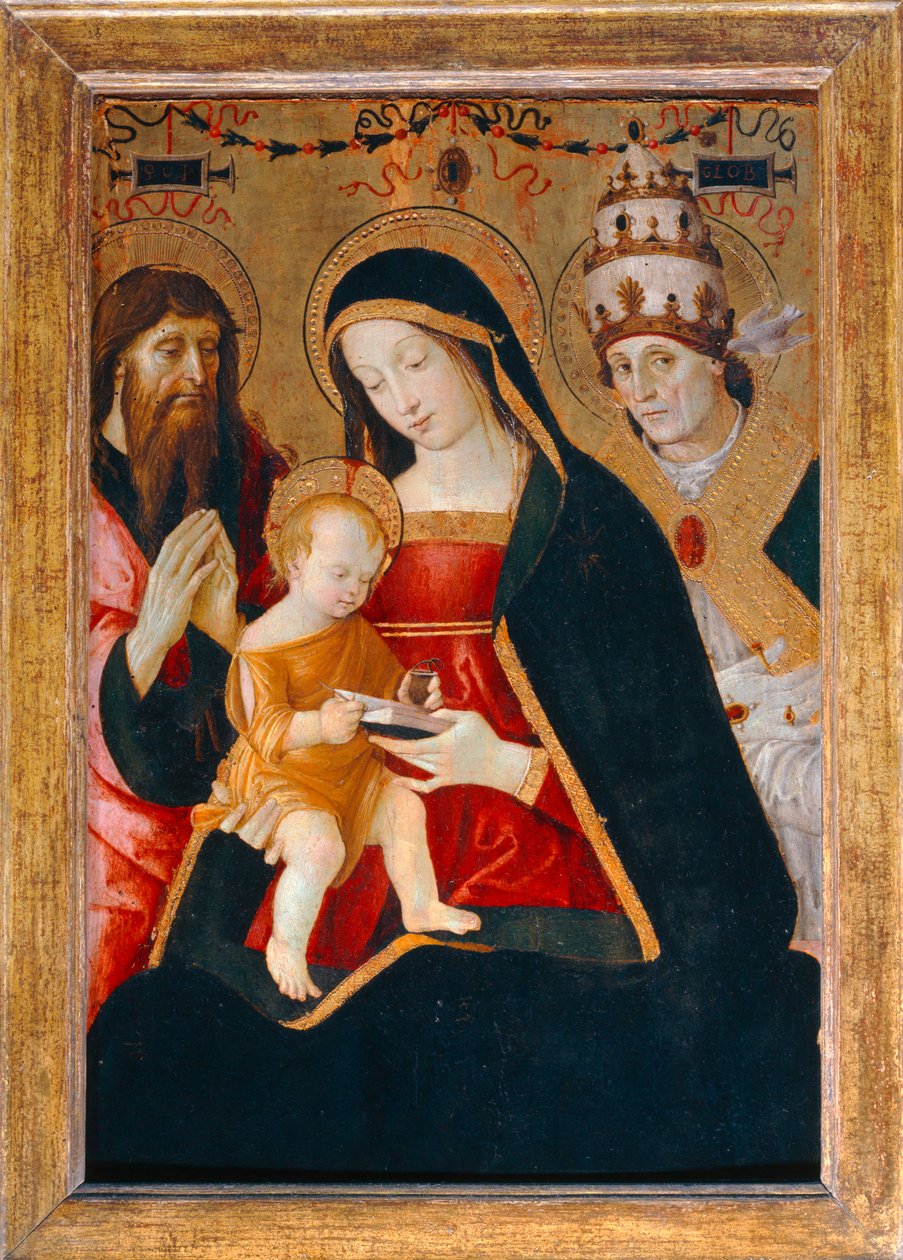 A Szűzanya és gyermeke Szent Jeromos és Szent ... alkotó: Bernardino di Betto Pinturicchio