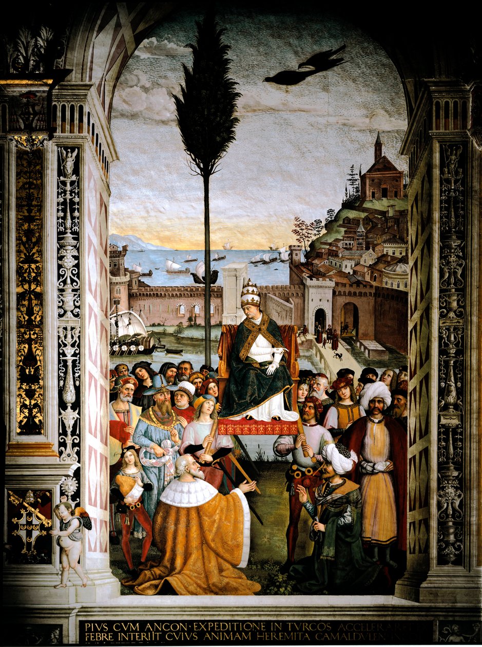 Pio (Pius) pápa élete (Enea Silvio Piccolomini alkotó: Bernardino di Betto Pinturicchio